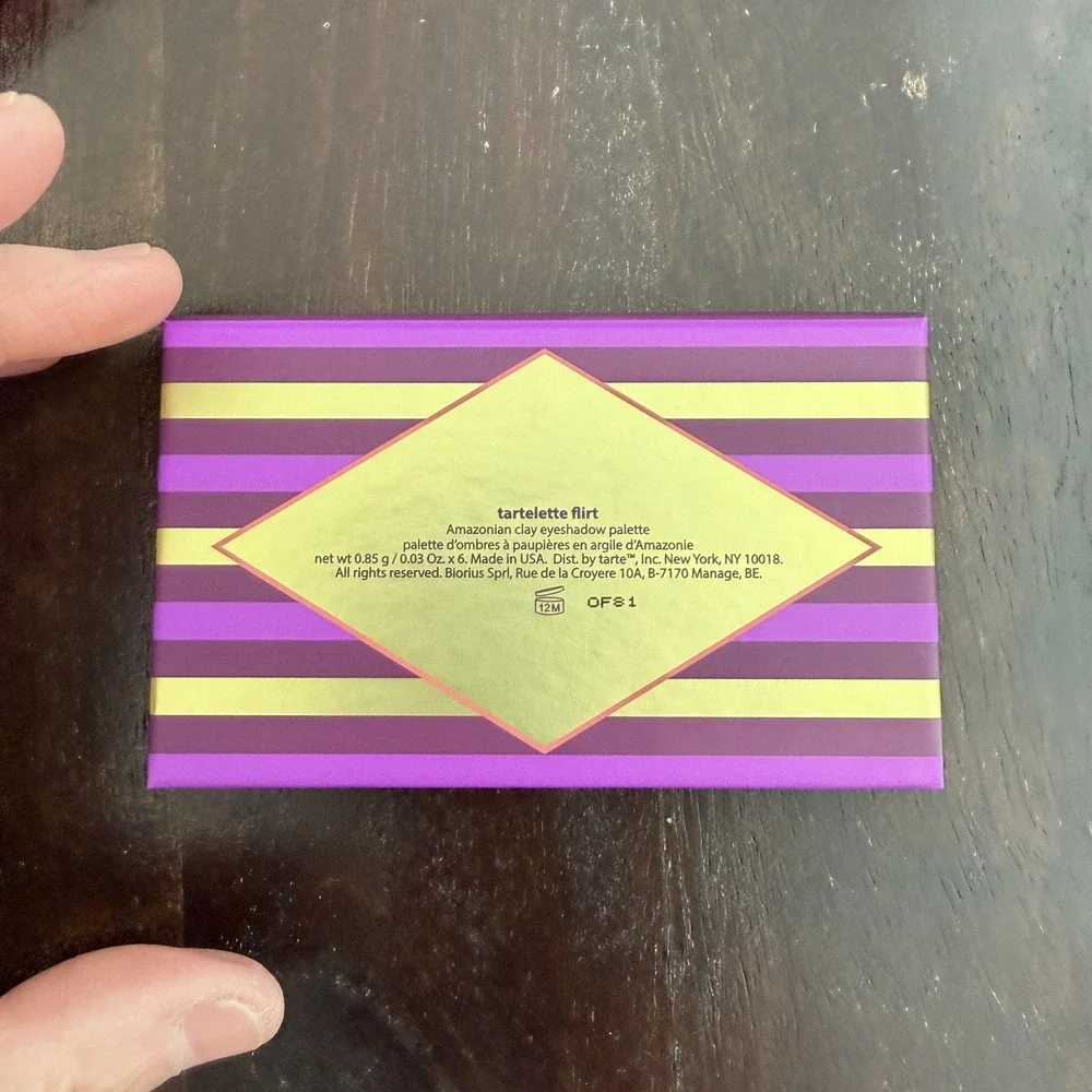 Tarte Tartelette Flirt Eyeshadow Palette Neutral 0.85g X6 New Matte Shimmer NEW